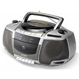 Coby CX-CD248 Portable Boombox with CD Player, Cassette Deck, and AM/FM Tuner