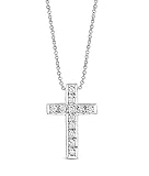 14k White Gold or Yellow Gold Diamond Cross Pendant (H/I1-I2, 1/4 ct. tw.)