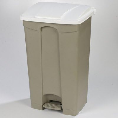 Step-On 12-Gal Rectangular Waste Container Color: White, Size: 23 Gal