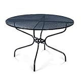 Round Wrought Iron Mesh Top Table, 48-Inch