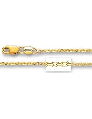 10K Yellow Gold Cable Link Chain - Width 1.1mm