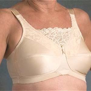 NEARLY ME® Mastectomy Bra, Lace Cami 660, Coffee, Size 40C