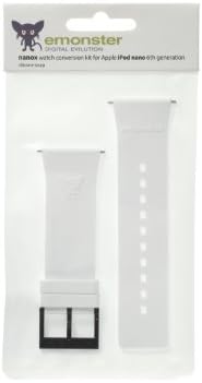 nanox - Apple iPod nano silicone strap (White strap / Black buckle)