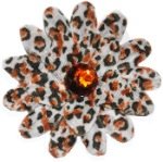 Posies Accessories Small Animal Cheetah Print Gerber Daisy Hair Clip