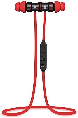 Bluetooth Earphones,iTechnics Earbuds V4.1 wireless headphones Noise Cancelleing Microphone for Sports &amp; Gym Running Magnetic Attraction iPhone,Samsung &amp; Android devices 10meter Range (Red)