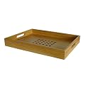 Bamboo Serving Tray with Cutout Design
