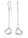 Open Heart Drop Earrings in Sterling Silver