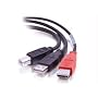 Cables to Go "Y" Cable - USB cable - 4 pin USB Type B (M) - 4 pin USB Type A, 4 pin USB Type A (power only) (M) - 6 ft ( USB / Hi-Speed USB ) - molded - black