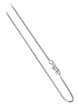 Sterling Silver 1 MM Italian Box Link Chain 14