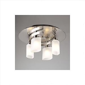 Wyndham Flush Mount in Satin Nickel by PLC Lighting