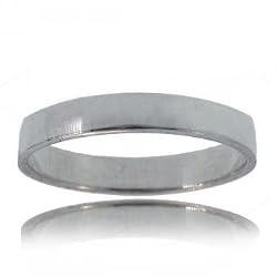 Classic Plain Wedding Band Ring in Sterling Silver