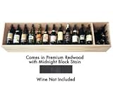 Wine Cellar Innovations Premium Redwood with Midnight Black Stain Vintage View Cabinet 72x15x12-in.
