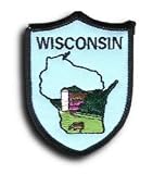 Wisconsin - State Shield Patches, blue