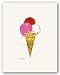 Ice Cream Dessert, c. 1959 by Andy Warhol 8.25"x4.25" Art Print Poster