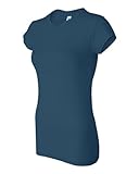 Ladies Sheer Rib Short Sleeve Longer Length Tee Shirt
