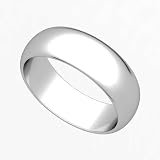 Platinum 6mm Classic Plain Wedding Band Ring