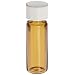 National Scientific Glass Sample Amber Vials with PTFE/Foam Urethane Liner Septum, 4ml Volume (Pack of 100)