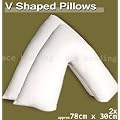 Pair of V shaped Orthopaedic Nursing Pillows - Neck Support/ Pregnancy Pillows