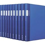 ＮBクリヤーブック（10冊パック） A4縦 固定式40枚ポケット 青（RC：1000054728）の画像