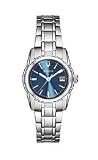 Bulova Steel Date Bracelet Blue Dial Women's Watch #96M107