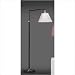 Bruno Swing Arm Floor Lamp in Leaded Bronze with Ivory Fabric Stretch Shade