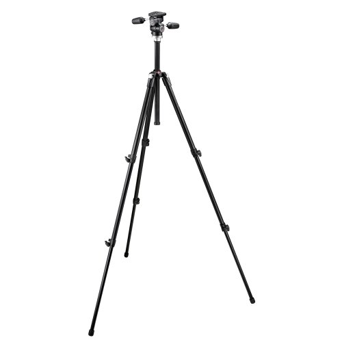 Manfrotto Basic 055XDB Tripod (Black) Outfit with 804RC2 Pan Tilt Head