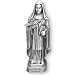 Fine Pewter Saint Teresa of Avila 3.5-inch Statue and Prayer Card