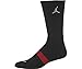 Nike Jordan Men's Dri-Fit Crew Socks Medium (shoe size 6-10) (Black/Red)