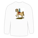 Long Sleeve T-shirt with lady, humans, human, body, individuals, people, individual, horse, woman, persons, riding, person