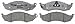 ACDelco Silver 14D576C (19286048) Ceramic Front Disc Brake Pad Set with Wear Sensor