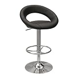 Tabouret de bar design - chrom&eacute; noir - M-90079-B