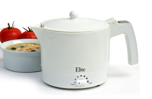 "Maxi-Matic EHP-001 Elite Cuisine 32-Ounce Electric Hot Pot with Egg Cooker and Steam Rack, White"