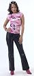 Women's Pink Camo Short Sleeve Raglan T-Shirt
