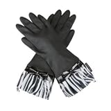 Gloveables Gloves Black with Black and White Zebra Print