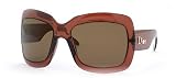 Christian Dior Extralight 1/s Brown Oversized Sunglasses