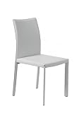 Eurostyle 02345WHT Morley Leather Dining Chair ( Set of)4