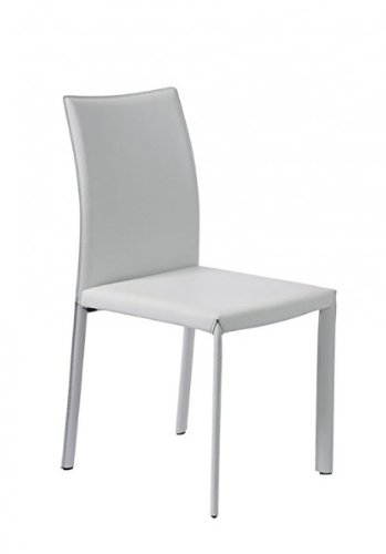 Molly Leather Chair Set of 4 (White) (35H x 19W x 21D)