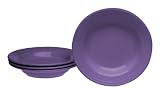 Fiesta Plum 451 9-Inch Rimmed Soup Bowls, Set of 4