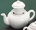 6 Cup White Ceramic Teapot with Infuser 71/372 6W