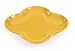 Chantal Talavera Collection 8 1/4 Inch Four Round Plate, Glossy Curry Yellow.
