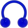 BIOPLAST Electric Blue Barbell Circular Horse Shoe