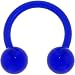 BIOPLAST Electric Blue Barbell Circular Horse Shoe