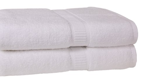 Calcot Growers Collection 100-Percent Zero-Twist Supima Cotton 2-Piece Bath Towel Set, White