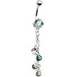 Semi Precious Amazonite Stone Dangle Belly Ring