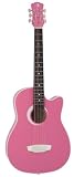 Luna Aurora Petite Dreadnought Acoustic Guitar, Rose