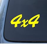 4 X 4 - Car, Truck, Notebook, Vinyl Decal Sticker #1000 | Vinyl Color: Yellow by NS-FX