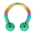 Grade 23 Titanium Rainbow 5/16" HORSESHOE - 4mm balls