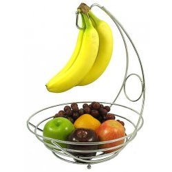 Banana Tree/Fruit Bowl (Silver) (11"h x 13.5"dia.)