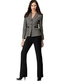 Tahari by ASL Plus Size Tweed Notch-Collar Pant Suit
