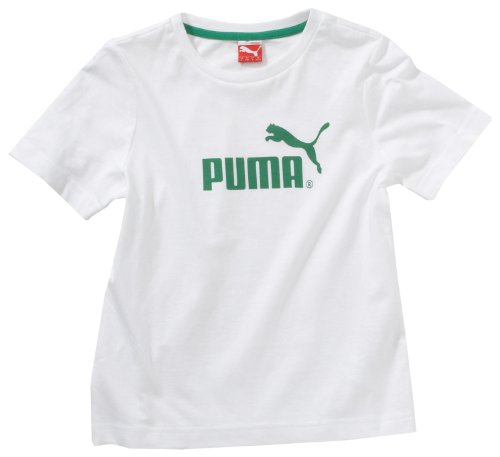 PUMA Kinder T-Shirt Large Logo, white, 104, 816829 06